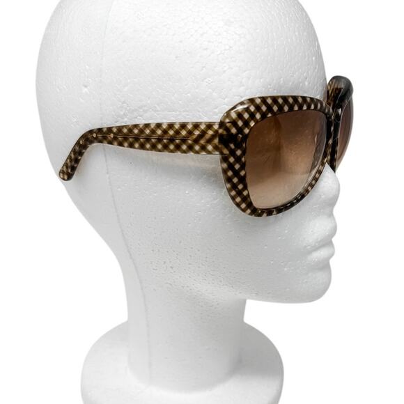 Bottega Veneta intrecciato check checkered oversized wrap sunglasses + case - Picture 9 of 9